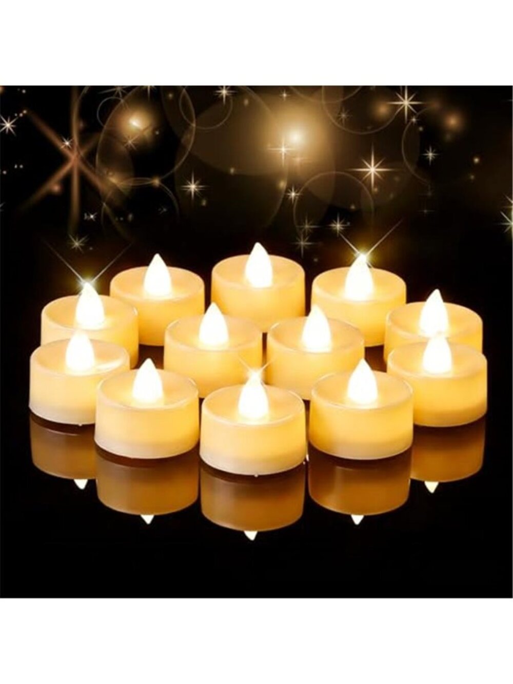 24 Pack LED Tea Lights Battery Operated Flameless Candles Votive Wedding Decor